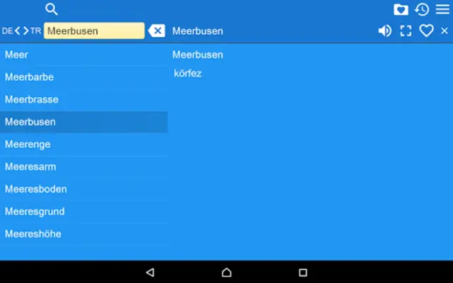 German Turkish Dictionary Free android App screenshot 2